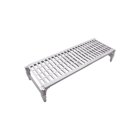 Heavy-duty grey dunnage rack from JIWINS, made of polypropylene and iron, with dimensions 1060x610x225mm.
