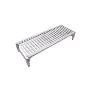 Heavy-duty JIWINS dunnage rack in grey with polypropylene and iron, measuring 1220x610x225mm, suitable for industrial storage.