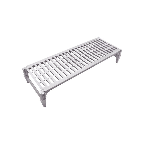 Heavy-duty grey JIWINS dunnage rack made of polypropylene and iron, measuring 1370x610x225mm for industrial storage.