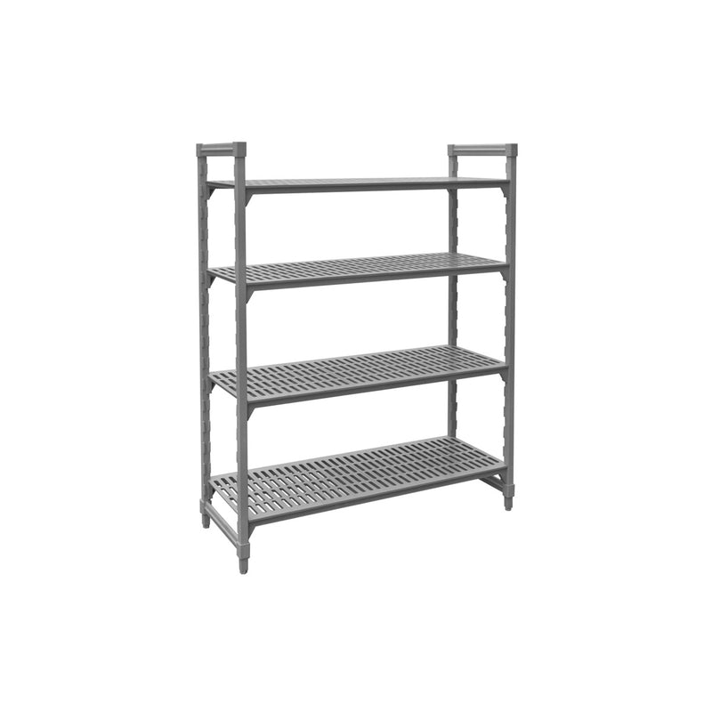 Vented shelf kit in grey polypropylene and iron, 1525x610x1800mm, by JIWINS for hospitality storage and organization.