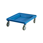 Blue JIWINS rack dolly without handle, 540x540x170mm, made of durable polypropylene for storage and transport.