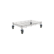 Chrome-plated JIWINS dolly with 680x440x180mm dimensions, featuring sturdy wheels for easy transportation.