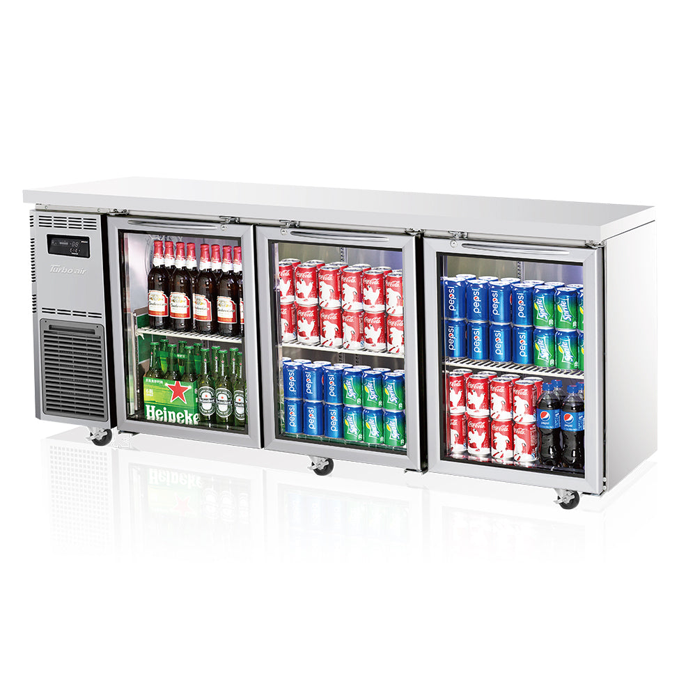 Turbo Air Under counter Chiller 3 Glass door KGR18-3-N(HC) (600) - Hospitality Connect