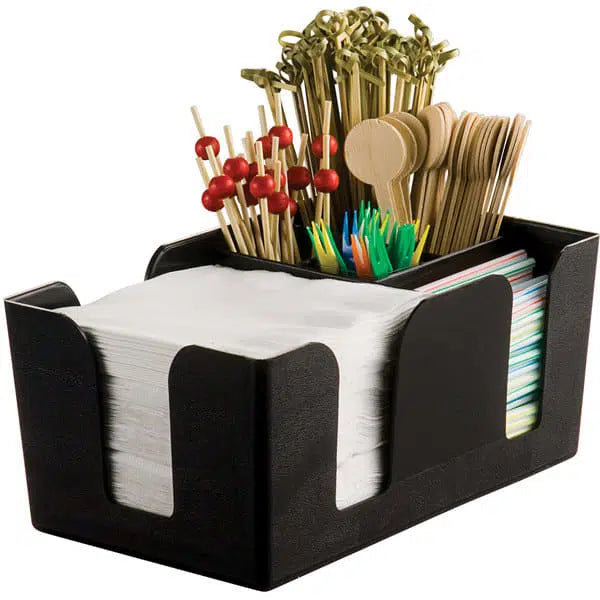 KH PROBAR BAR CADDY NAPKIN STRAW HOLDER 240 x 150 x 105mm BLACK