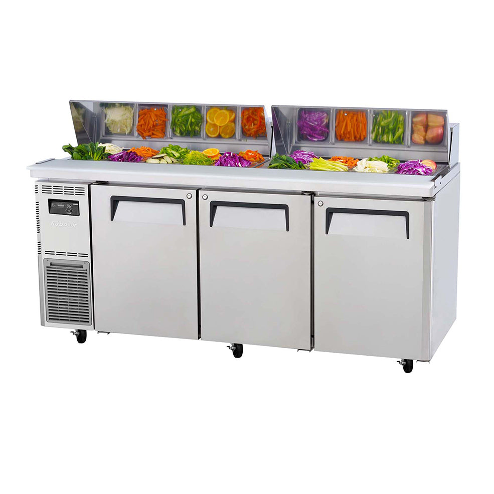 Turbo Air Salad Table Lid / Front Breathing / 3 door  Chill Air KHR18-3 - Hospitality Connect
