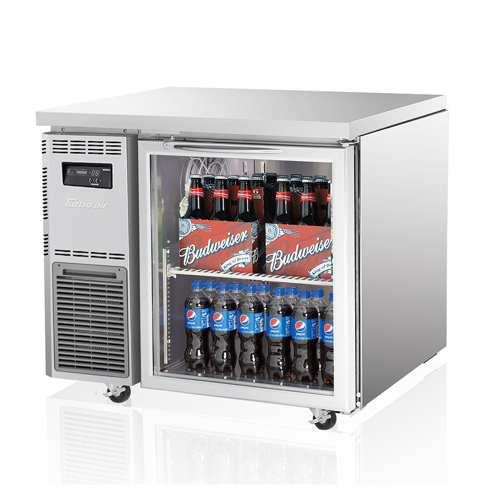 Turbo Air Under counter Chiller  1 Glass door KGR9-1-N(HC)(600) - Hospitality Connect