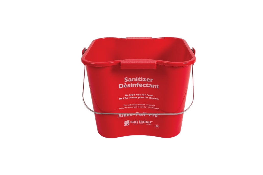 San Jamar Kleen-Pail in Red for Sanitising Solutions   KP196RD - Hospitality Connect