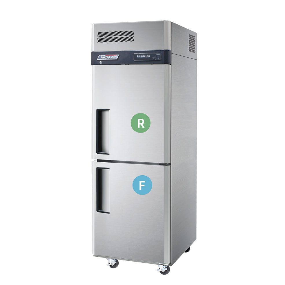 Turbo air 1 Half door Fridge 1 half door Freezer KRF25-2 - Hospitality Connect
