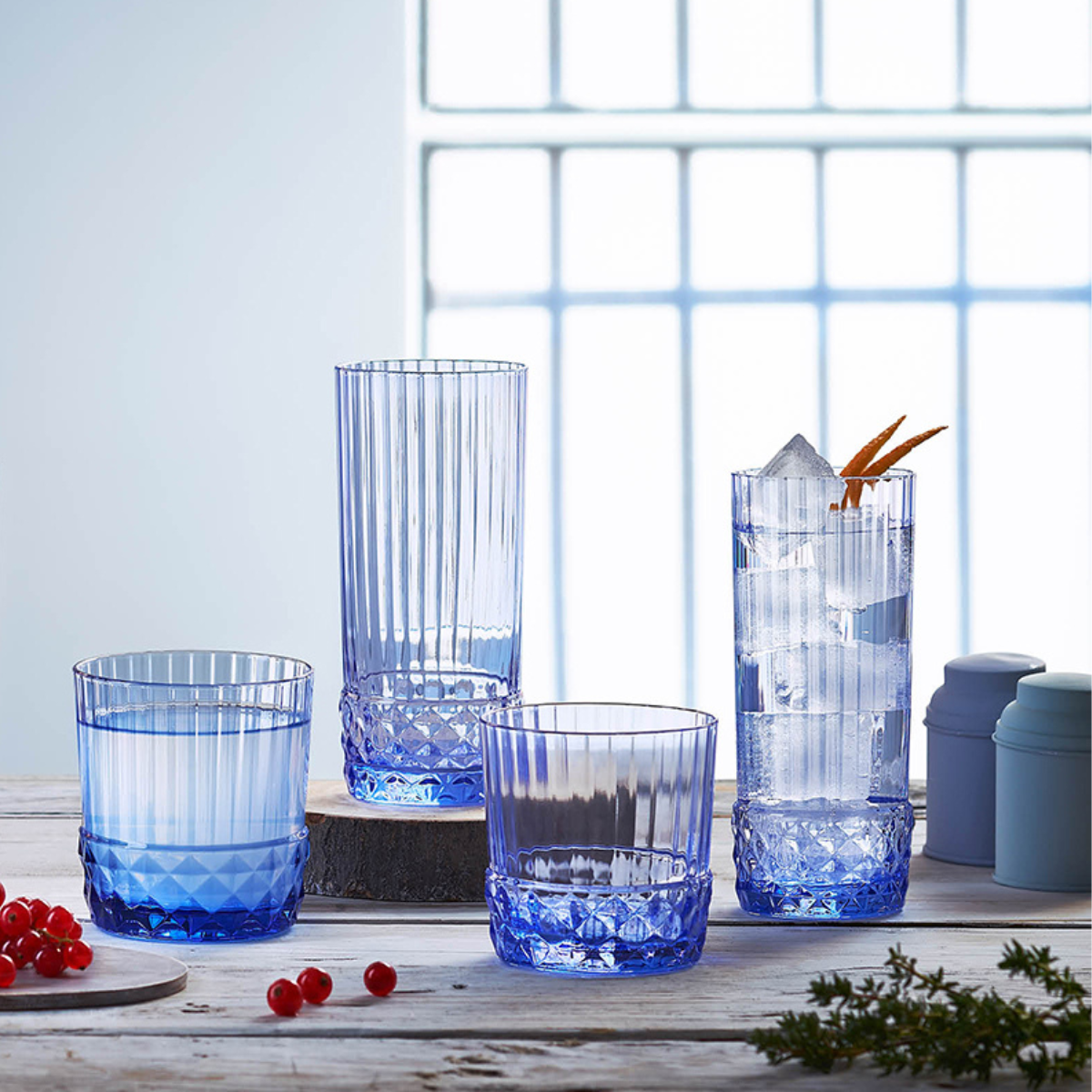 BORMIOLI ROCCO AMERICA 20 ROCKS 300ml SAPPHIRE BLUE (1.22156) Box of 6 - Hospitality Connect