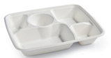 Pakmax Sugarcane 5-Compartment  Lunch Tray - LT-51 300