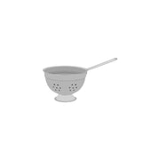 Chef Inox miniature colander with long handle, 120x80mm, made of 18/8 stainless steel for precise straining and rinsing.