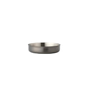 Satin stainless steel miniature deep pan by Chef Inox, 125mm diameter, without handle, designed for precise culinary tasks.