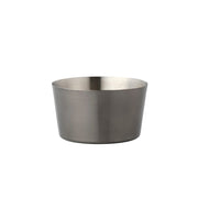 Small stainless steel miniature sauce pan with satin finish, 140mm size, without handle, suitable for precise cooking or serving.