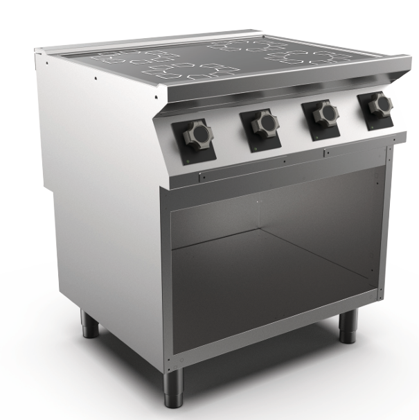Mareno M1 90 Series 4 Zone Inducs Induction top on open stand - Hospitality Connect