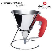 DEBUYER Mini Piston Funnel, Red, 0.8L