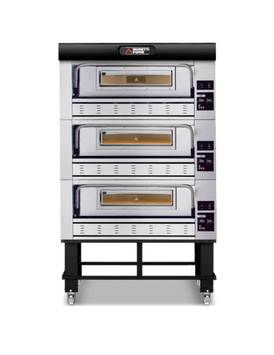 Moretti P110G Triple Deck Oven on Stand 27 Tray COMP P110G B/3/S - Hospitality Connect