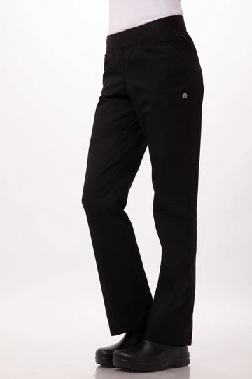 Chef works Lightweight Slim Women's Chef Pants Black - Hospitality Connect