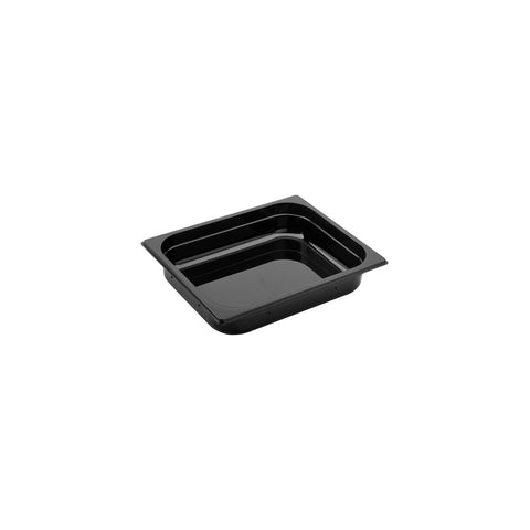 GASTRONORM PAN- POLYCARB 1/2 x 65mm3.5lt BLACK - Hospitality Connect
