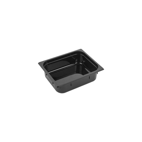GASTRONORM PAN- POLYCARB 1/2 x 100mm5.5lt BLACK - Hospitality Connect