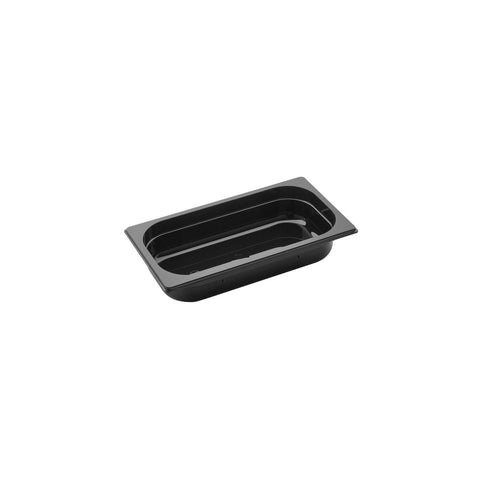 GASTRONORM PAN- POLYCARB 1/3 x 65mm2.25lt BLACK - Hospitality Connect