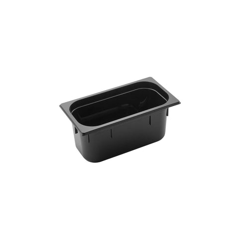 GASTRONORM PAN- POLYCARB 1/3 x 100mm3.5lt BLACK - Hospitality Connect
