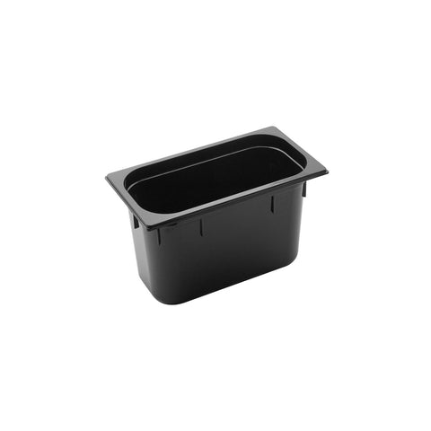 GASTRONORM PAN- POLYCARB 1/3 x 200mm7.25lt BLACK - Hospitality Connect