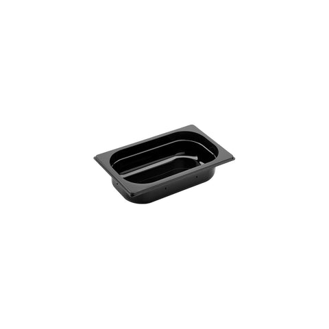 GASTRONORM PAN- POLYCARB 1/4 x 65mm1.5lt BLACK - Hospitality Connect
