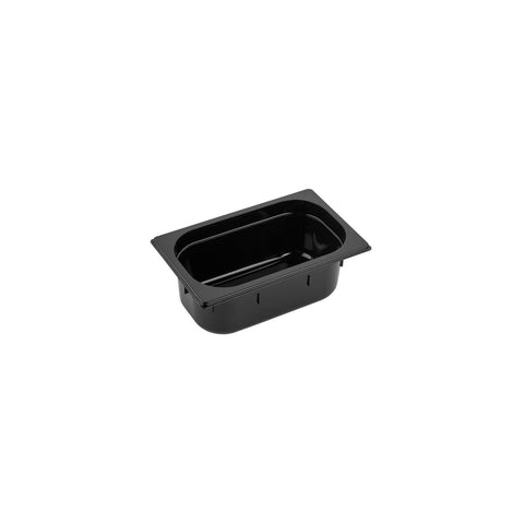 GASTRONORM PAN- POLYCARB 1/4 x 100mm2.25lt BLACK - Hospitality Connect