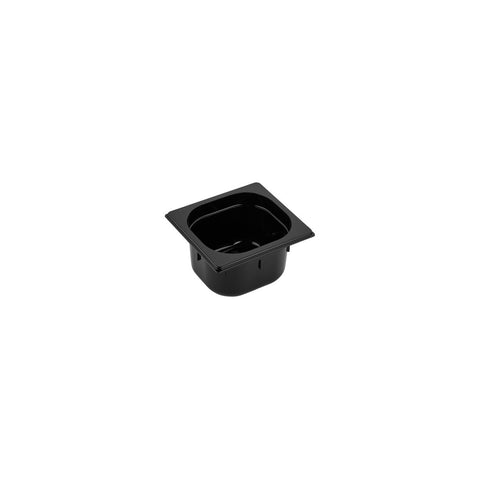 GASTRONORM PAN- POLYCARB 1/6 x 100mm1.5lt BLACK - Hospitality Connect