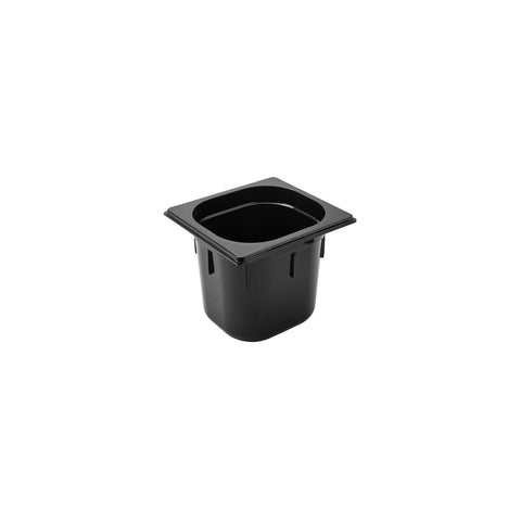 POLYCARBONATE BLACK GASTRONORM PAN-1/6 SIZE 150mm2.25l - Hospitality Connect