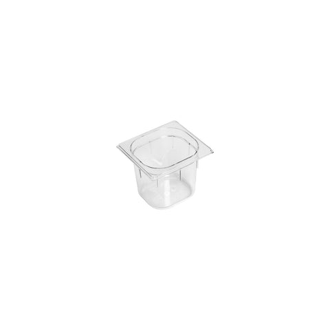 POLYCARBONATE CLEAR GASTRONORM PAN-1/6 SIZE 150mm2.25l - Hospitality Connect