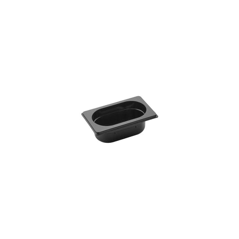 POLYCARBONATE BLACK GASTRONORM PAN-1/9 SIZE 65mm0.5lt - Hospitality Connect
