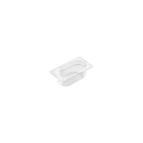 POLYCARBONATE CLEAR GASTRONORM PAN-1/9 SIZE 100mm0.8lt - Hospitality Connect