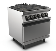 Mareno M1 90 Series 4 burner Gas cook top with Gas oven with Piezo ignition 800m - Hospitality Connect