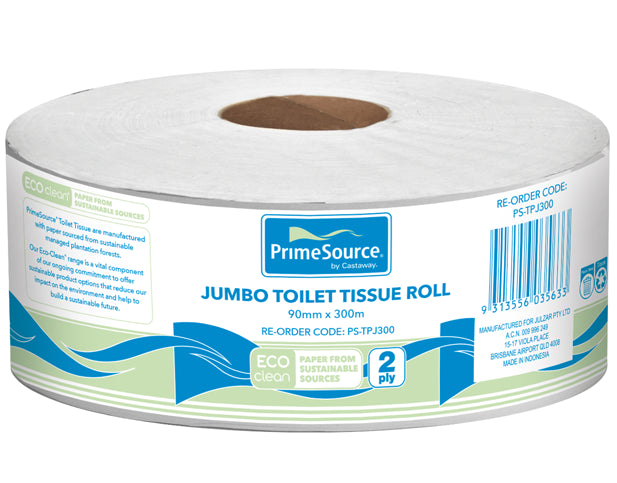 PrimeSource Eco-Clean® 2 Ply Toilet Tissue, Jumbo Roll PS-TPJ300 - Hospitality Connect