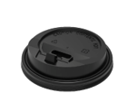 Pakmax BLACK 80mm PS Plastic Coffee Cup Enclosure Lid - PSEL-80BK-LID 1000
