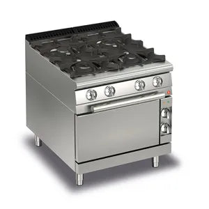BARON 4 Burner Gas Cook Top With Electric Oven Q70PCF/GE8005 - Hospitality Connect