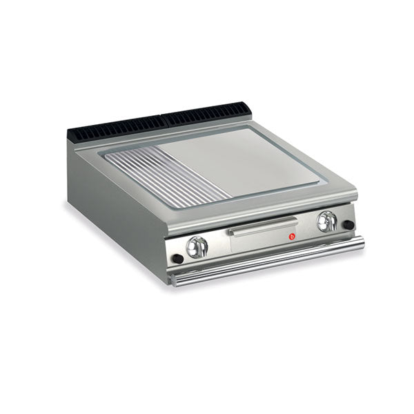 Baron Q70SFT/G820
Two burner, bench model gas fry top with 2/3 smooth and 1/3 ribbed mild steel plate - Hospitality Connect
