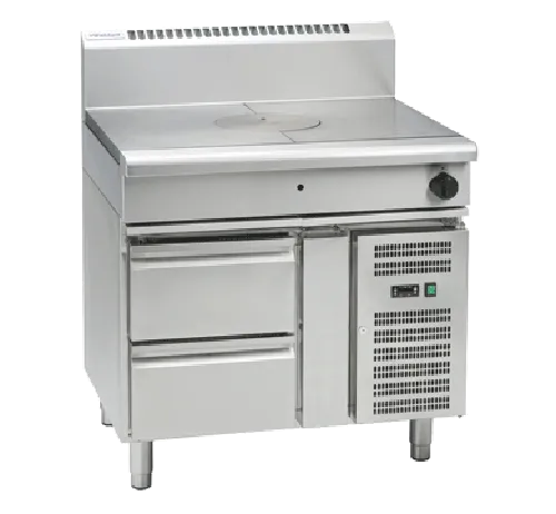 Waldorf 800 Series RNL8100G-RB - 900mm Gas Target Top Low Back Version - Refrigerated Base - Hospitality Connect
