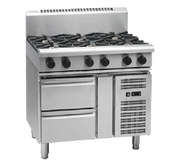 Waldorf 800 Series RN8600G-RB - 900mm Gas Cooktop – Refrigerated Base - Hospitality Connect