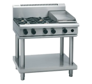 Waldorf 800 Series RNL8603G-LS - 900mm Gas Cooktop Low Back Version – Leg Stand - Hospitality Connect