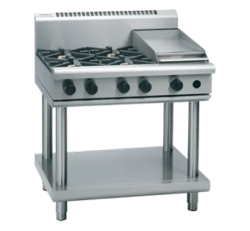 Waldorf 800 Series RNL8603G-LS - 900mm Gas Cooktop Low Back Version – Leg Stand - Hospitality Connect