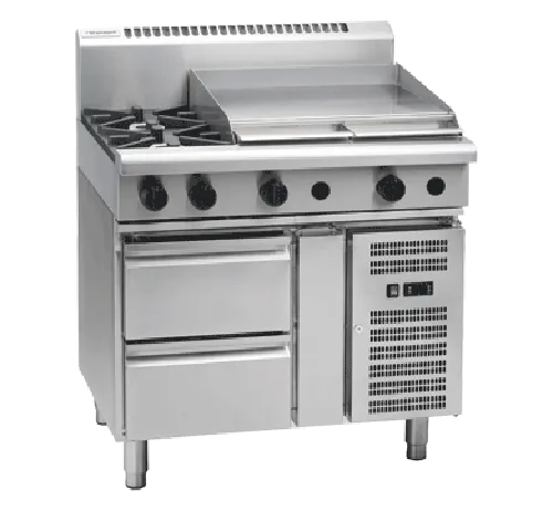 Waldorf 800 Series RN8606G-RB - 900mm Gas Cooktop – Refrigerated Base - Hospitality Connect