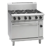 Waldorf 800 Series RNL8619GEC - 900mm Gas Range Electric Convection Oven Low Back Version - Hospitality Connect