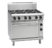 Waldorf 800 Series RNL8610GE - 900mm Gas Range Electric Static Oven Low Back Version - Hospitality Connect