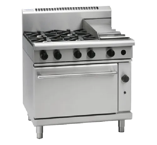 Waldorf 800 Series RNL8613GE - 900mm Gas Range Electric Static Oven Low Back Version - Hospitality Connect