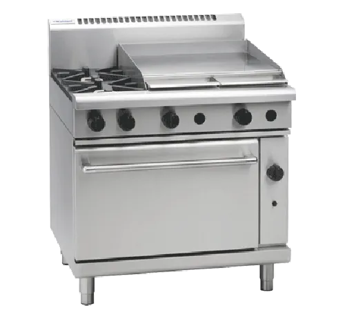 Waldorf 800 Series RNL8616GEC - 900mm Gas Range Electric Convection Oven Low Back Version - Hospitality Connect