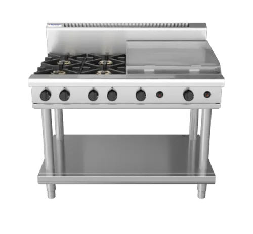 Waldorf 800 Series RN8806G-LS - 1200mm Gas Cooktop – Leg Stand - Hospitality Connect