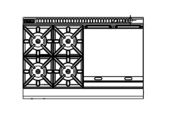 Waldorf 800 Series RN8816GC - 1200mm Gas Range Convection Oven - Hospitality Connect
