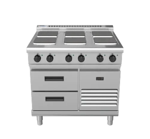Waldorf 800 Series RNL8600SE-RB - 900mm Electric Cooktop Sealed Hobs Low Back Version - Refrigerated Base - Hospitality Connect